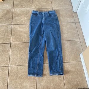 Dark blue straight, legged pants